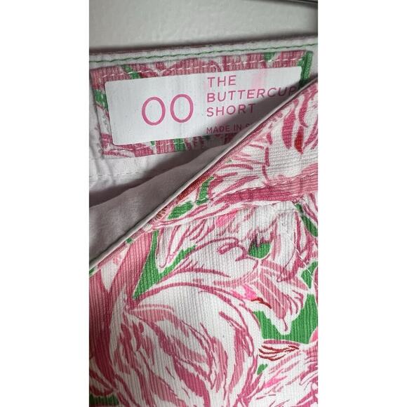 Lilly Pulitzer Shorts Womens Size 00 The Buttercup Scallop Hem‎ Flamingo Print - Picture 5 of 8